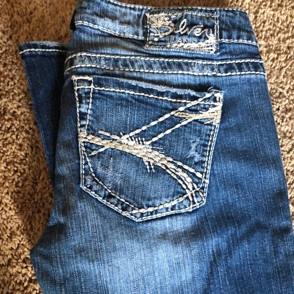 27x33 silver jeans